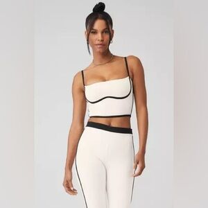 ALO Yoga White and Black Leggings